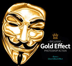 极品PS动作－点石成金(含高清视频教程)：Gold Effect Photoshop Action